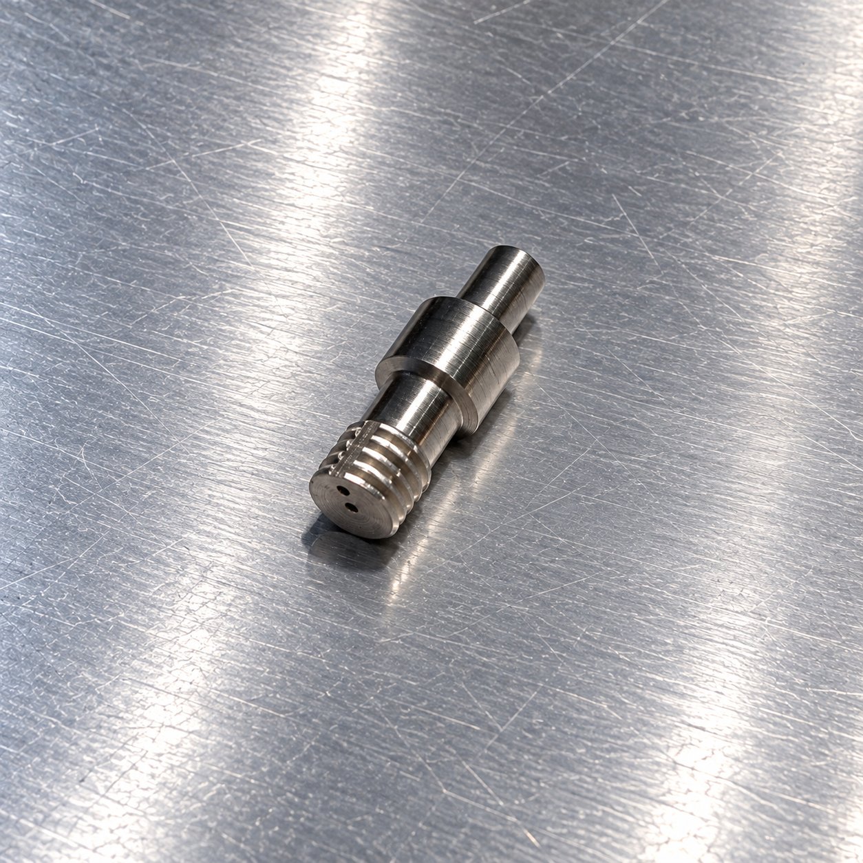Threaded shaft, fine drilling