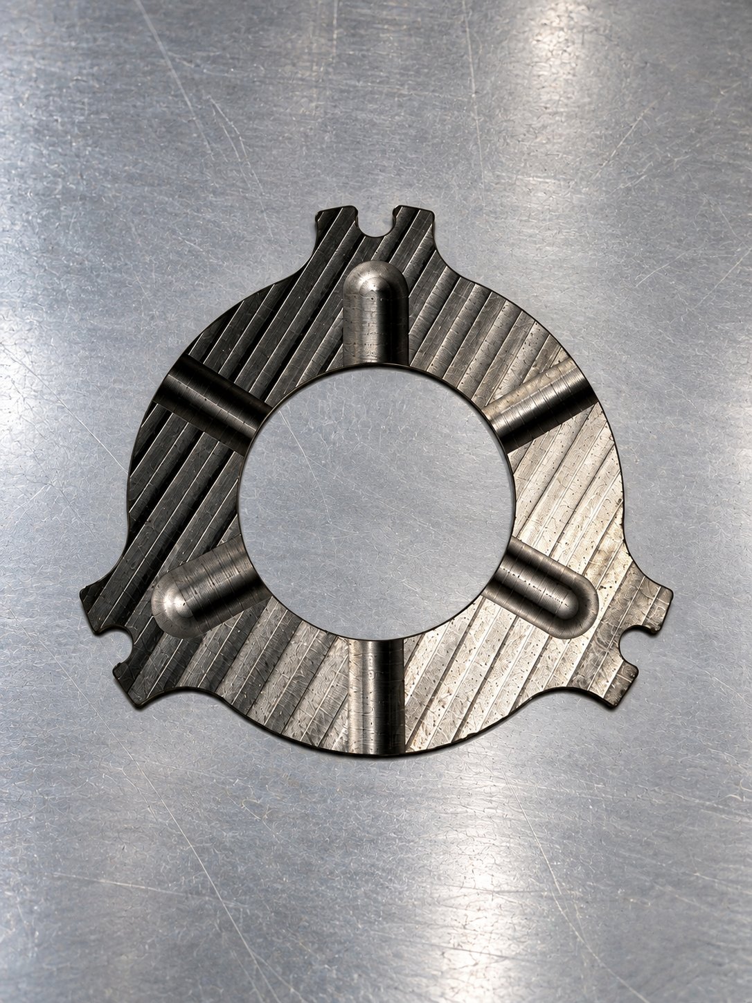 Milled part with grooves